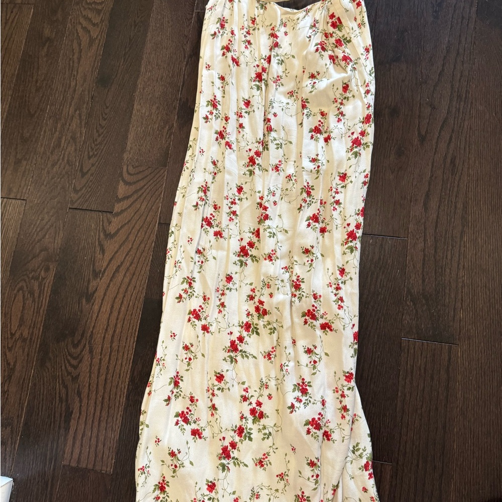 Floral Cream Maxi dress